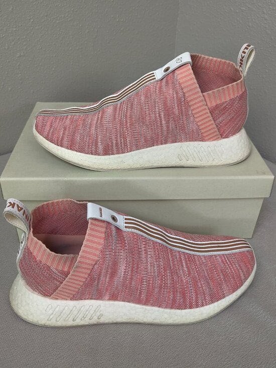 Size 11.5 -  Adidas NMD CS2 Primeknit Kith x Naked Men\'s Pink White Tech Runner main image 9